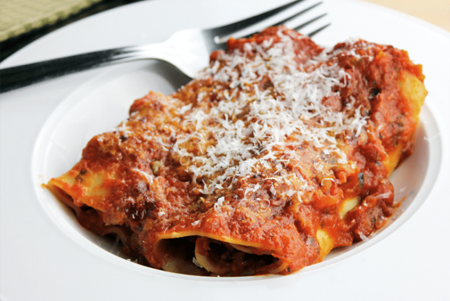 Victoria's Veal Manicotti